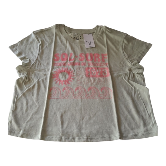 Billabong Sol Surf Graphic Short Sleeve Cropped T-Shirt L - Picture 7 of 7